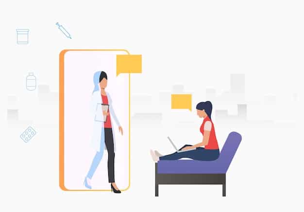 medico-saliendo-telefono-movil-mujer-usando-computadora-portatil_1262-19770